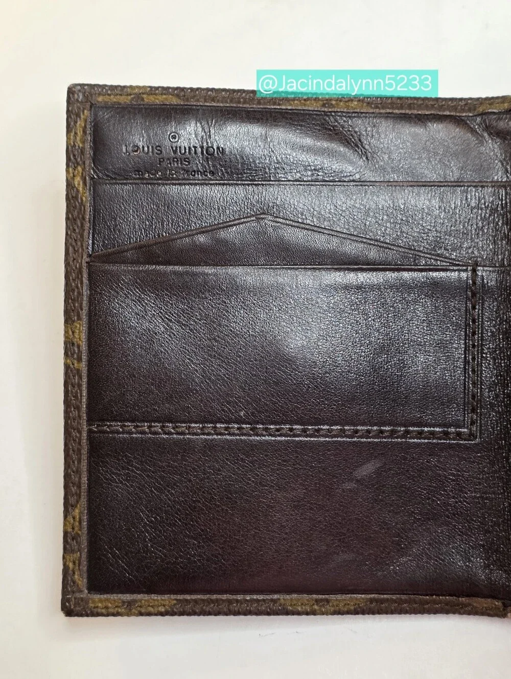 Louis Vuitton Wallet Brown Signature LV Monogram Vintage Elise Compact Card Case